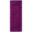 Overdyed Hand-Knotted Wool Modern-Contemporary Purple Runner 2' 7" x 7' 0"