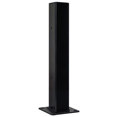 18" Galvanized Steel Wall Extension Post, Black