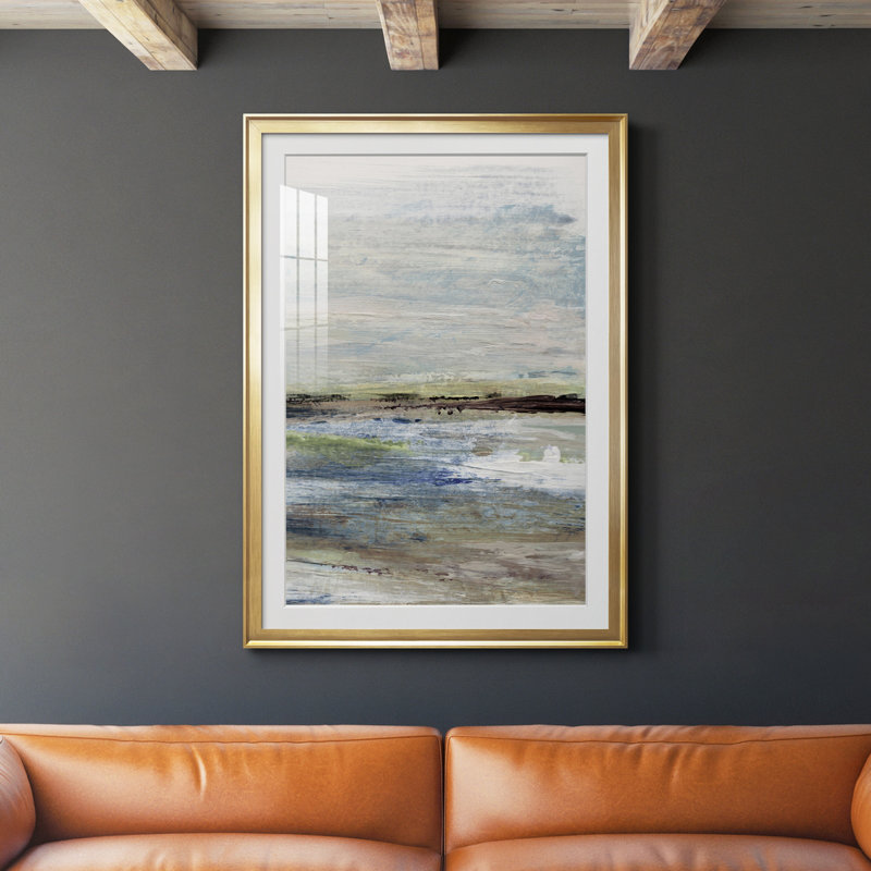 Wetlands II - peinture encadrée, H 26,5 po x l 36,5 po x P 1,5 po, Or
