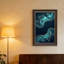 Art mural sur toile bleu sarcelle Koi-1019896610