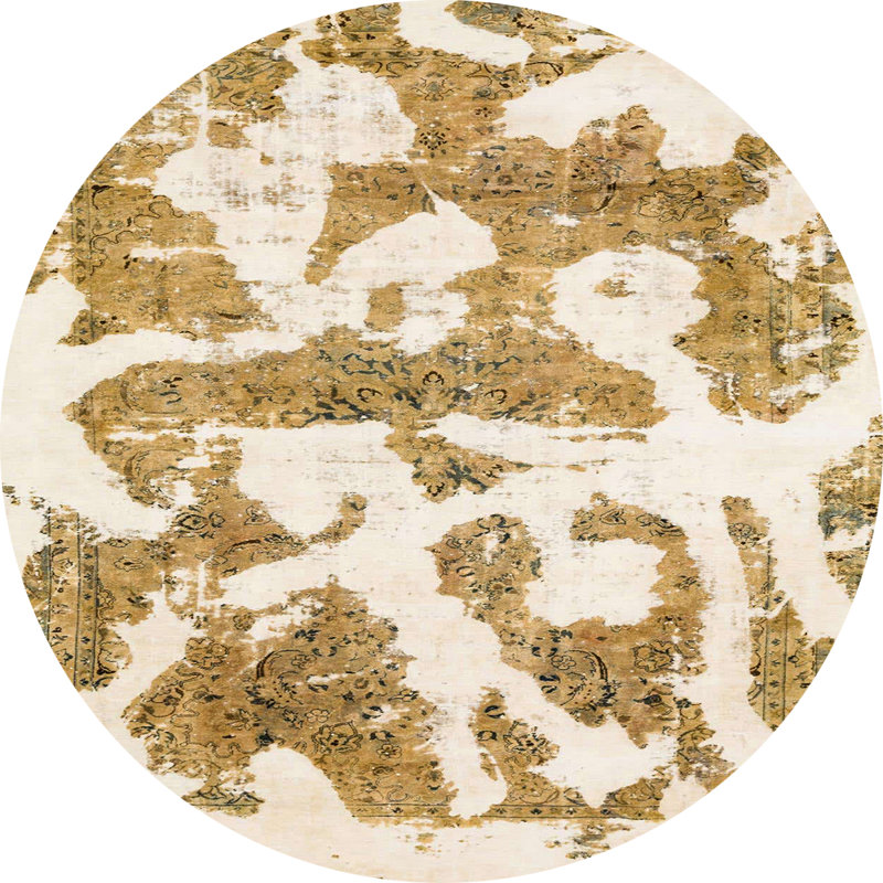 Abstract Indoor Rug, Round 5'