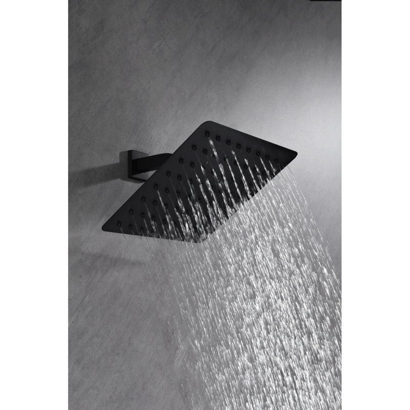 High Pressure Rain Shower Head, Ultra-Thin Showerhead 304 Stainless Steel Waterfall Shower With Self-Clean Nozzles, Full Body Covering