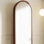 Miroir demi-cercle en bois massif