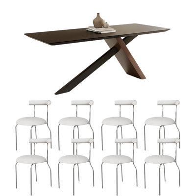 French style simple rectangle dining table sets