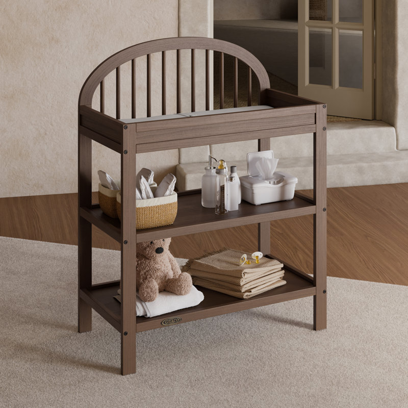 Table à langer avec coussin Olivia, Noisette