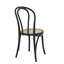 Ensemble de deux chaises d'appoint de salle à manger à dossier arrondi en bois massif noir et naturel