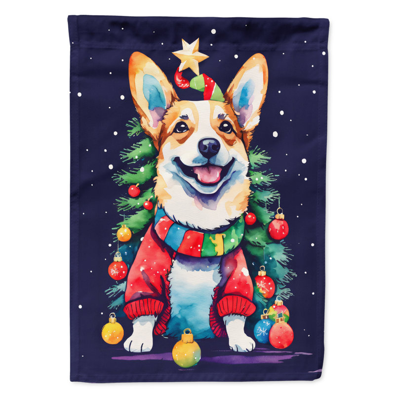 Polyester double face Noël, H 40 po x l 28 po