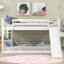 Space-Saving Full Over Full Convertible Bunk Bed with Reversible Slide and Ladder, Solid Pine Construction in Classic White