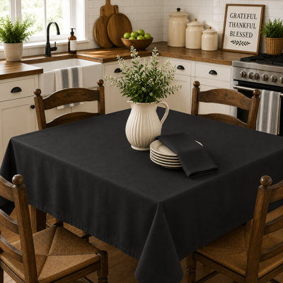 36"x36" Sq. Black Tablecloth