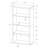 Contemporary 5 Tier Bookcase, Grey Laminate, Practical Storage For Office Bedroom Bookcase With Reclaimed Wood-Look,