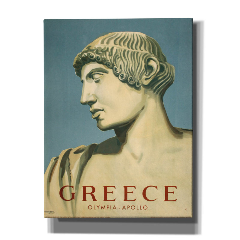 «Epic Graffiti« Grèce's Apollo »par Vintage Posters, Art mural sur toile» par Vintage Posters, H 16 po x l 12 po x P 0,75 po