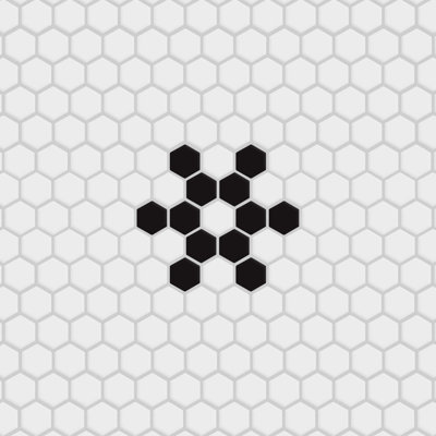 Carreau de mosaïque hexadécimal pour mur et plancher en porcelaine 0,9 po x 0,9 po Metro