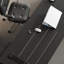 Bureau de direction rectangulaire noir en bois massif + acrylique + fer-1441656344-1441656350
