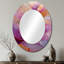 Abstrait Lavande Tranquility Balance III - Miroir décoratif abstrait ovale sur métal-2005315019