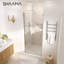 34 po X P 72 po H Porte de douche pivotante semi-sans cadre pivotante H 1/4 po Verre trempé transparent-116478902