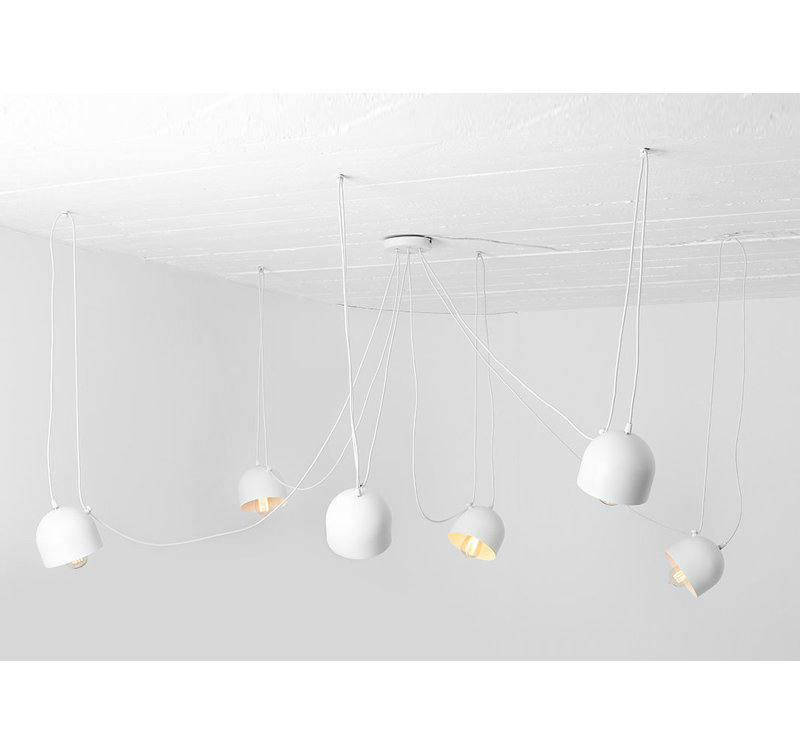 Zachariah 6 - Light Cluster Pendant, White