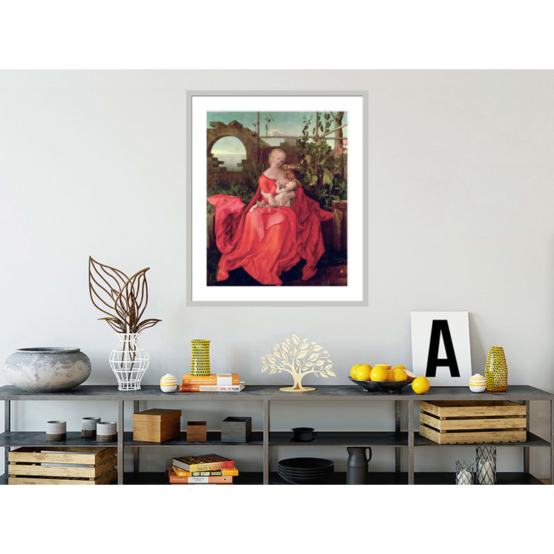 Vierge à l'enfant «Madonna with the Iris» par Albrecht Dürer, impression giclée encadrée, H 39,84 po x l 33,5 po