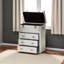 Armoire de rangement décorative à 3 tiroirs avec compartiment relevable Vegard, H 29,6 po x l 23,73 po x P 12,84 po