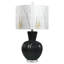 Austin Allen James - Keywanna - noir - lampe de table en céramique avec abat-jour imprimé