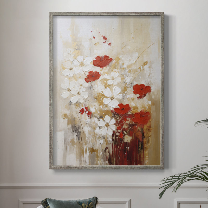 Reproduction encadrée FLORAL Series CCXCVII - bois massif, H 11 po x l 9 po