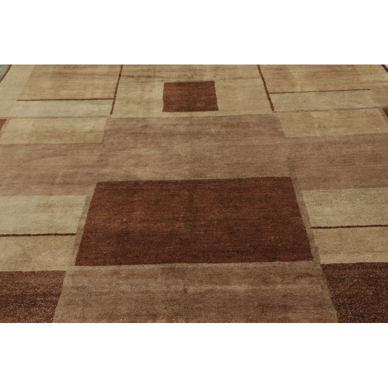 Rug & Kilim’S Modern Cubist Style Rug With Beige-Brown Geometric Patterns