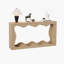 Console 63 po avec rangement à 2 niveaux, entrée étroite et canapé, table d'appoint 63 po-68692717