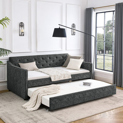 Versatile Daybed Foam Mid-century With Elegant Design For Guest Bedroom by Lark Manor