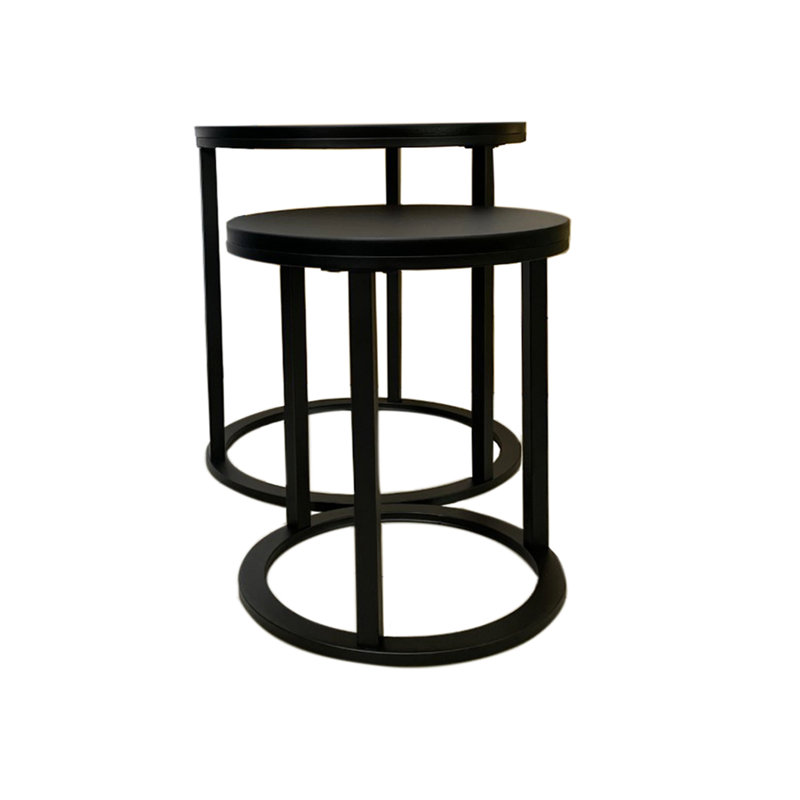 Donna Frame Nesting Tables, Matte Black/Black