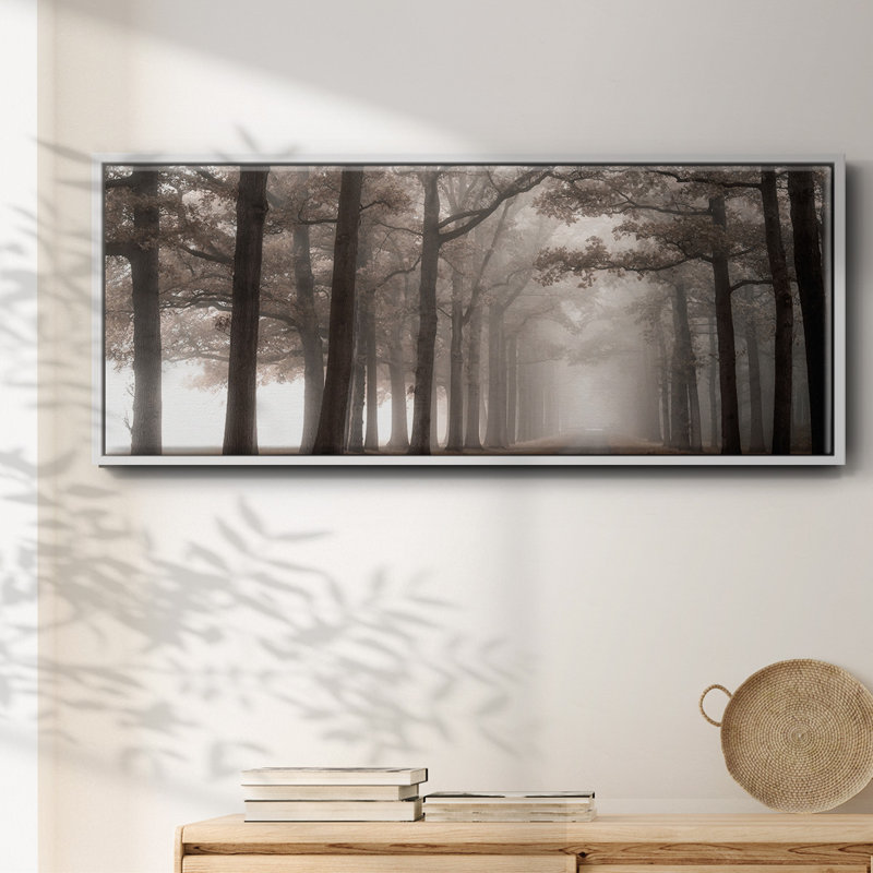 Misty Road- Framed Canvas, 20" H x 50" W