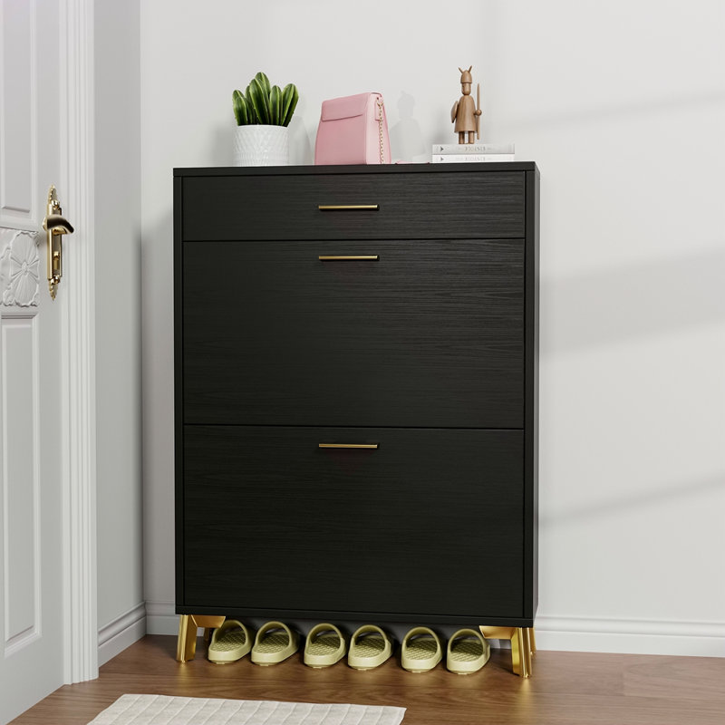 Armoire à chaussures pour le vestibule, Noir