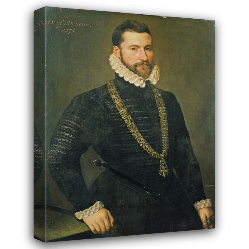 «Portrait of a Man» par Frans Pourbus l'Ancien - Toile tendue avec châssis, H 40 po x l 28 po