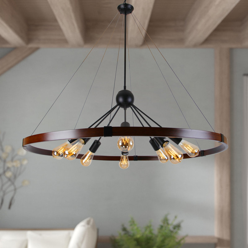 Luminaires rustiques 8 lumières de style campagnard