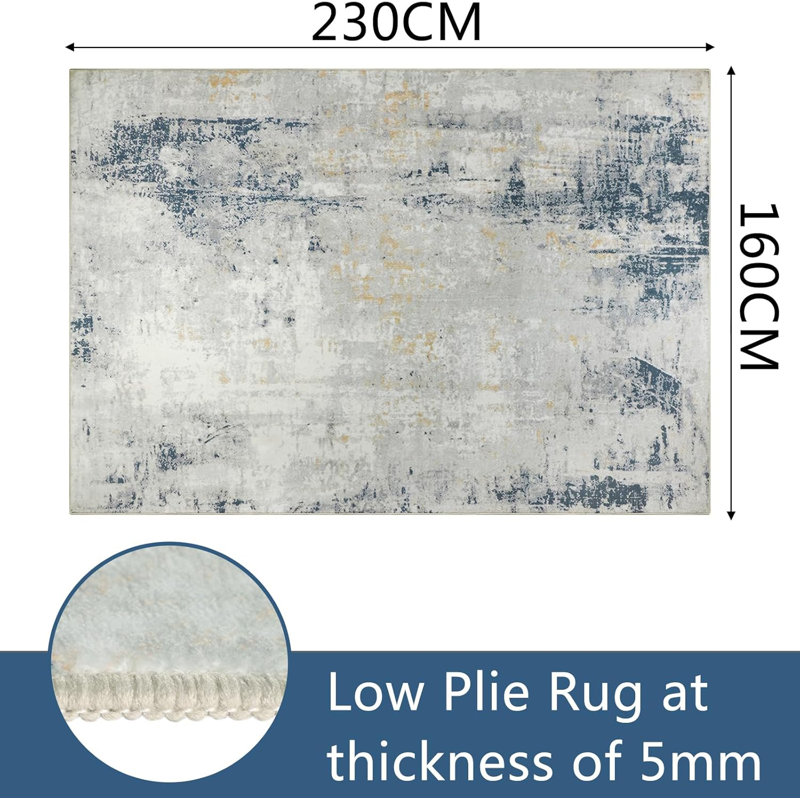 Synthetic Machine Tufted 230cm X 160cm Area Rug