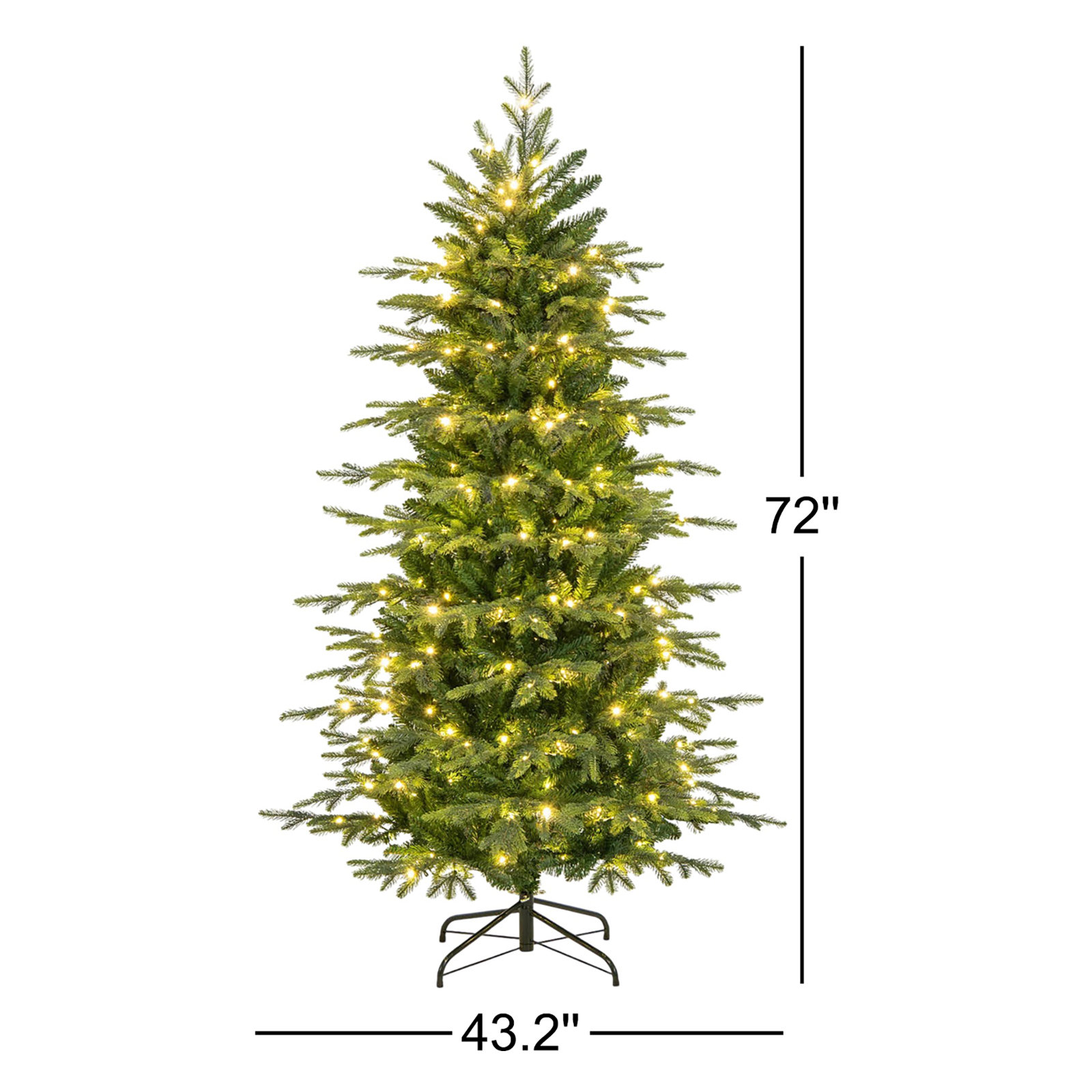 9' Pre-Lit Christmas Tree, 6'