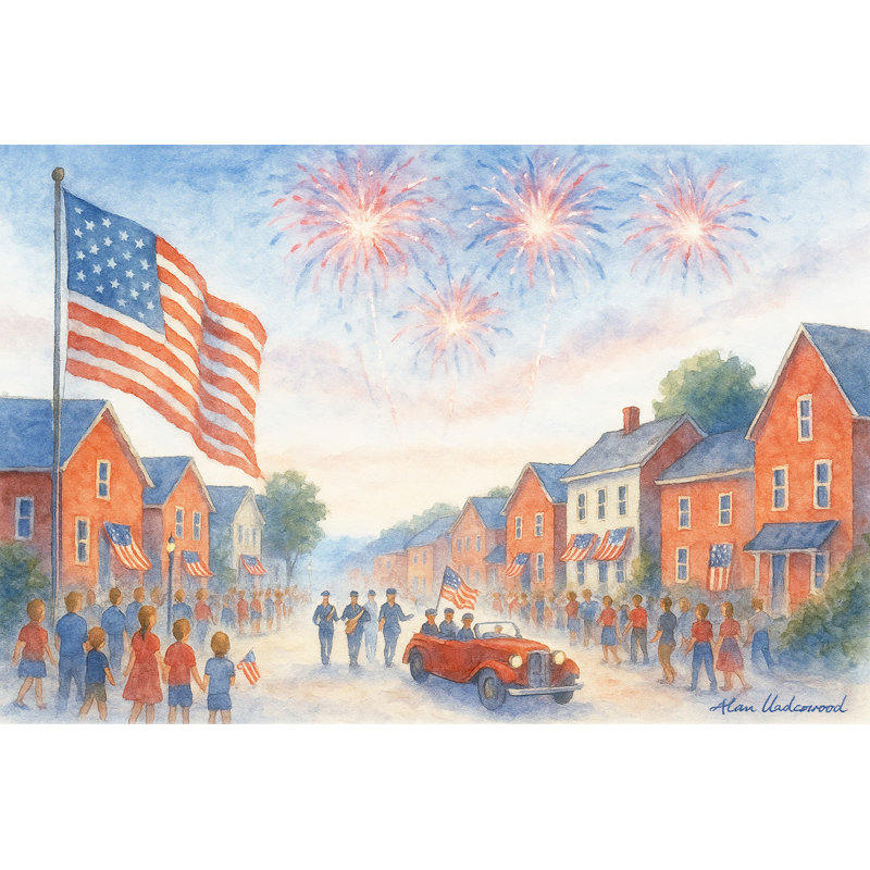 Art sur toile, "Parade Day", H 12 po x l 12 po