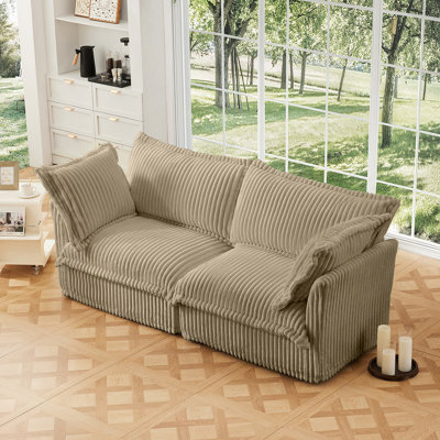 Comfortable Detachable-Covered 2-Seat Sofa for Small Spaces, Stylish and Versatile