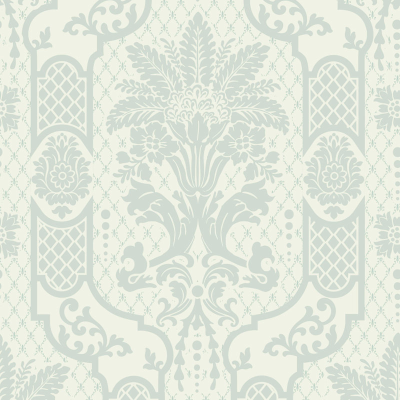 Columnar Bloom - Pale Blue Gray Wallpaper