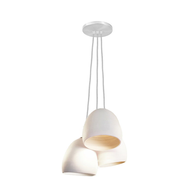 Clay 3 - Light Pendant, Incandescent, 100" H, White