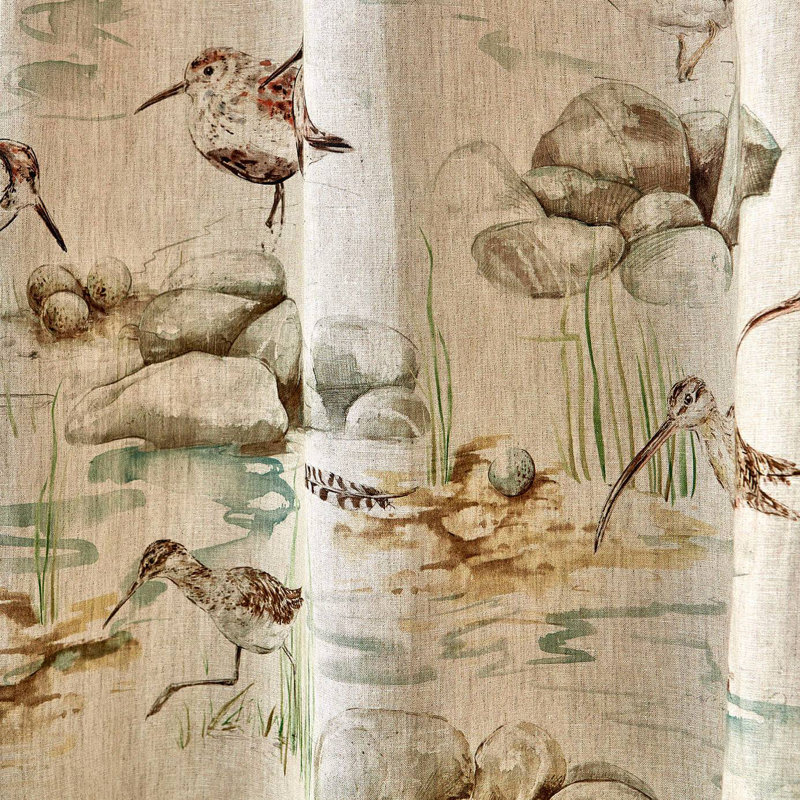 Estuary Birds Fabric, Eggshell/Nest