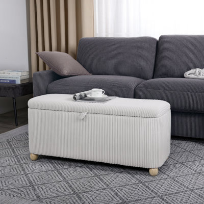 Banc de rangement en velours