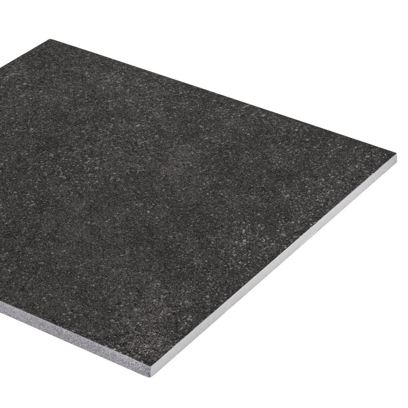 Central Station 6'' W x 6'' L Porcelain Stone Look Singular Tile, Charcoal