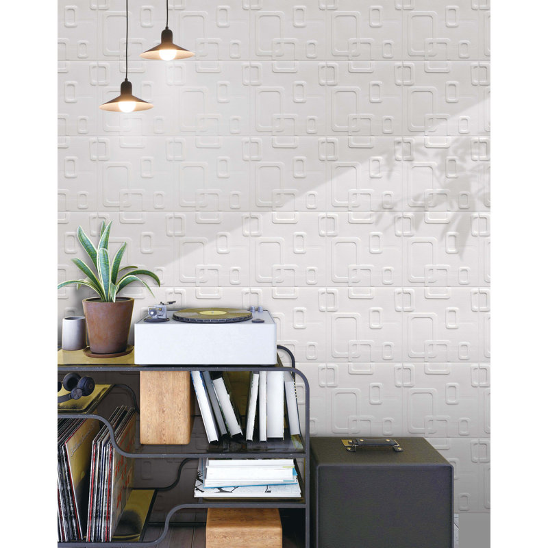 Panneau mural en vinyle auto-adhésif 28 "x 28" Falkirk Jura II, Beige-crème