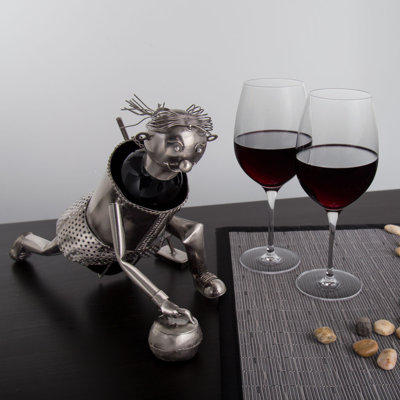 Tabletop Wine Bottle Rack in Silver
