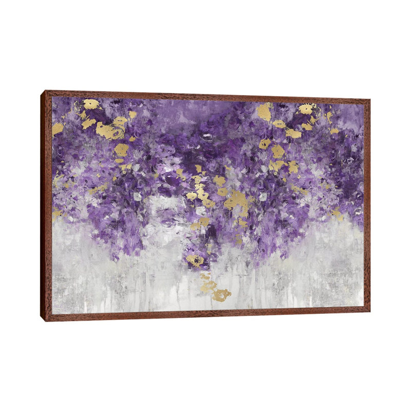 Charmed Purple by Nikki Robbins - Painting on Canvas, Classic Brown Wood Framed, 66.04 cm H x 45.72 cm W
