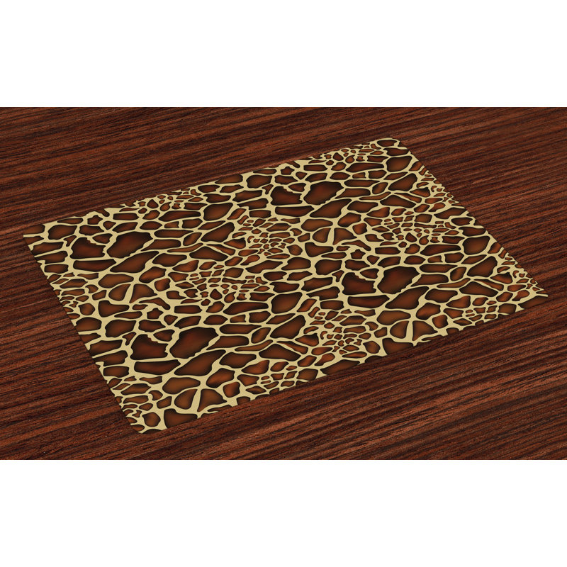 Pindall Zambia Giraffe Skin Pattern Placemat