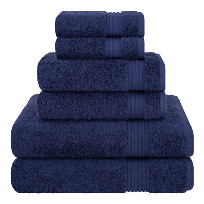 Ensemble de serviettes de bain luxueuses 100% coton turque 6 pièces, très doux et absorbant