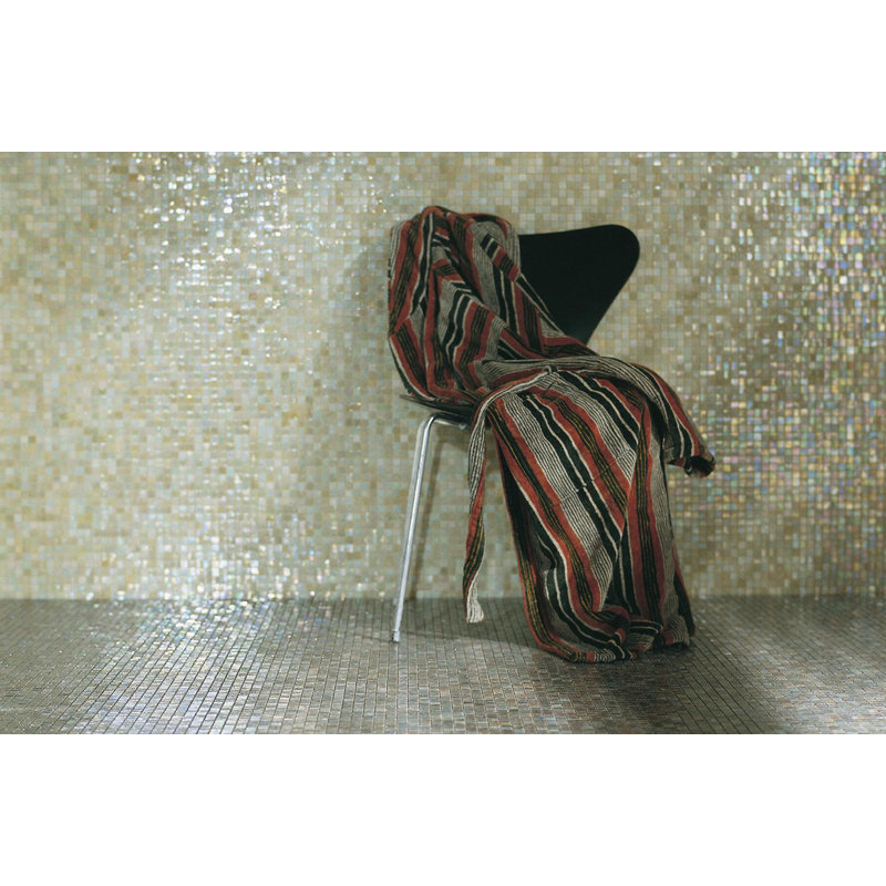 Zinnia 4 5/8" x 5/8" Iridescent Glass Mosaic