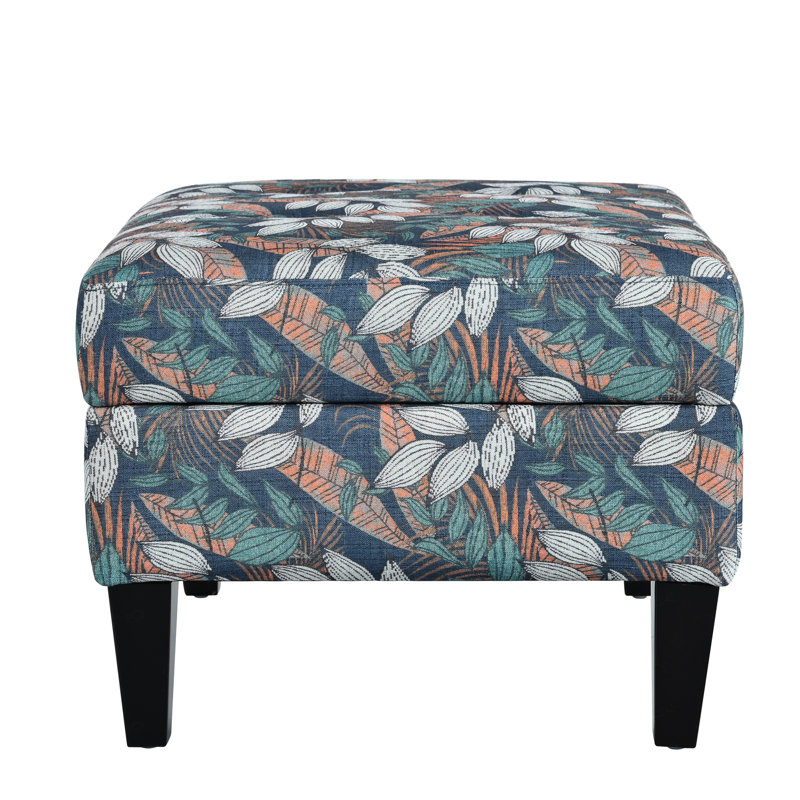 STORAGE OTTOMAN, Blue/Green/Orange