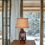Lampe de table en métal et verre