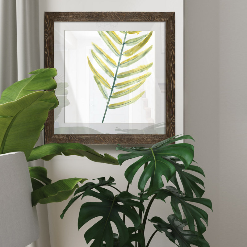 Verdant impressions VII-reproduction d’art, H 21 po x l 21 po x P 1 po, Papier, cadre noyer